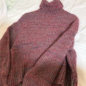 Old Navy Burgundy Turtleneck Sweater
